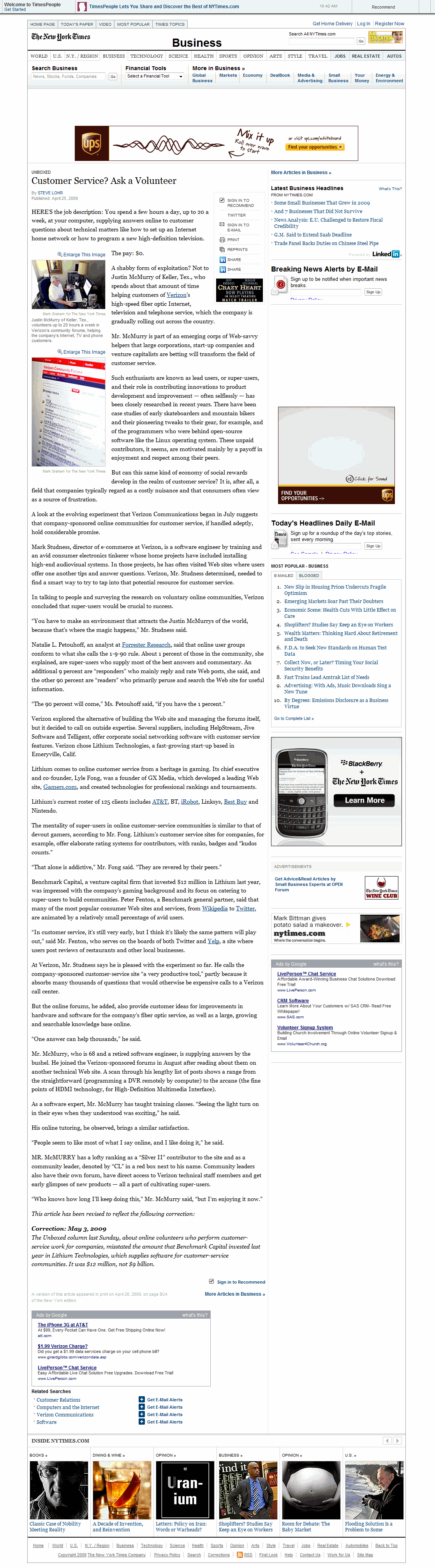 Unboxed - Verizon's Experiment in Volunteer Customer Service - NYTimes.com